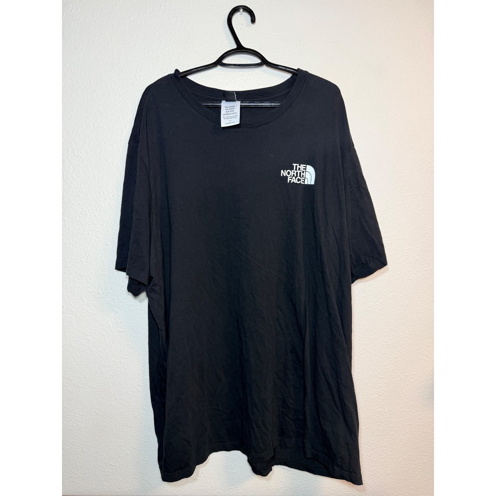 The North Face Mens Black Circular Design Box Logo Graphic T-Shirt 3XL NF0A82R3